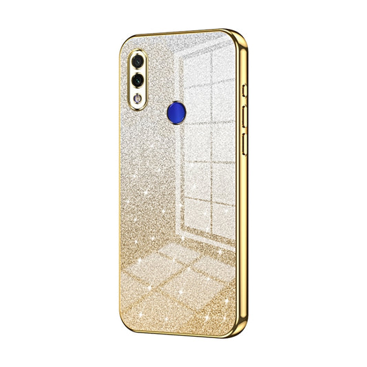 For Xiaomi Redmi Note 7 / Note 7 Pro Gradient Glitter Powder Electroplated Phone Case(Gold) - Xiaomi Cases by PMC Jewellery | Online Shopping South Africa | PMC Jewellery | Buy Now Pay Later Mobicred