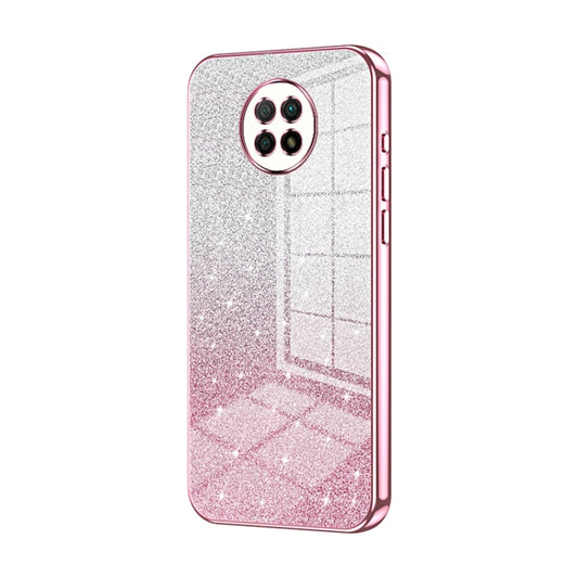 For Xiaomi Redmi Note 9 5G / Note 9T Gradient Glitter Powder Electroplated Phone Case(Pink) - Xiaomi Cases by PMC Jewellery | Online Shopping South Africa | PMC Jewellery | Buy Now Pay Later Mobicred