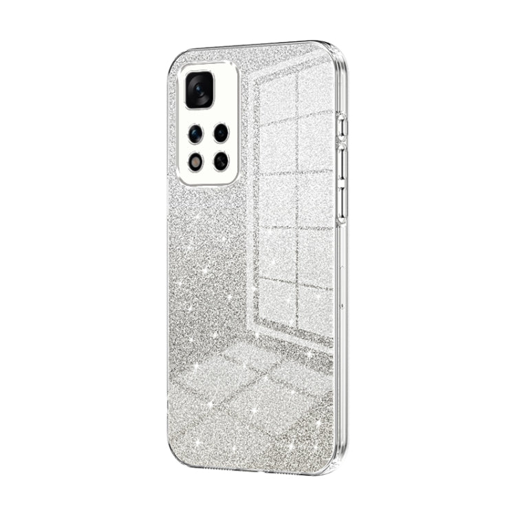 For Xiaomi Redmi Note 11 Pro+ 5G Gradient Glitter Powder Electroplated Phone Case(Transparent) - Xiaomi Cases by PMC TechLife | Online Shopping South Africa | PMC TechLife | Buy Now Pay Later Mobicred