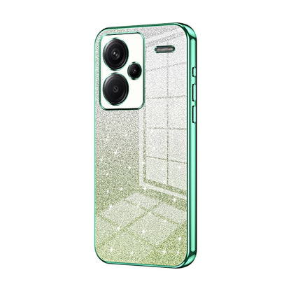 For Xiaomi Redmi Note 13 Pro+ Gradient Glitter Powder Electroplated Phone Case(Green) - Note 13 Pro+ Cases by PMC Jewellery | Online Shopping South Africa | PMC Jewellery