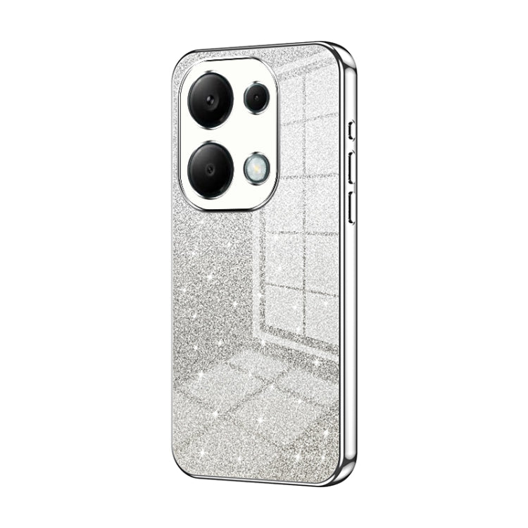 For Xiaomi Redmi Note 13 Pro 4G Gradient Glitter Powder Electroplated Phone Case(Silver) - Note 13 Pro Cases by PMC Jewellery | Online Shopping South Africa | PMC Jewellery | Buy Now Pay Later Mobicred