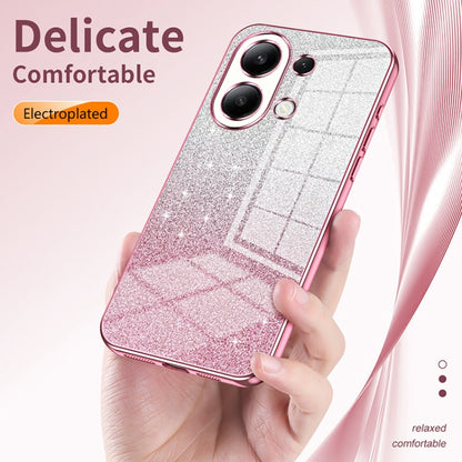 For Xiaomi Redmi Note 13 Pro+ Gradient Glitter Powder Electroplated Phone Case(Pink) - Note 13 Pro+ Cases by PMC Jewellery | Online Shopping South Africa | PMC Jewellery