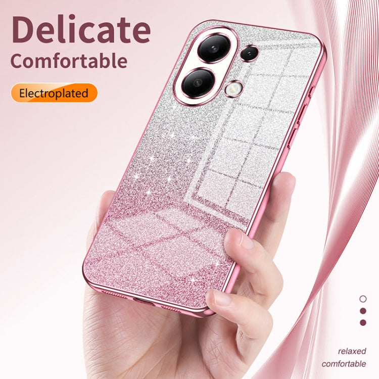 For Xiaomi Redmi 12 / Redmi Note 12R Gradient Glitter Powder Electroplated Phone Case(Blue) - Xiaomi Cases by PMC TechLife | Online Shopping South Africa | PMC TechLife | Buy Now Pay Later Mobicred