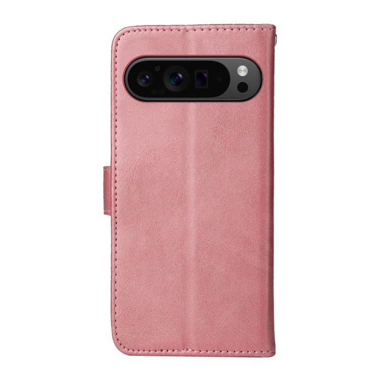 For Google Pixel 9 Pro Classic Calf Texture Flip Leather Phone Case(Rose Gold) - Google Cases by PMC Jewellery | Online Shopping South Africa | PMC Jewellery | Buy Now Pay Later Mobicred