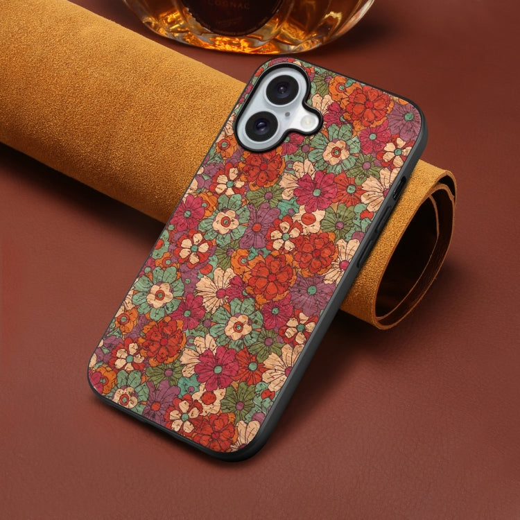 For iPhone 16 Plus Four Seasons Flower Language Series TPU Phone Case(Summer Red) - iPhone 16 Plus Cases by PMC TechLife | Online Shopping South Africa | PMC TechLife | Buy Now Pay Later Mobicred