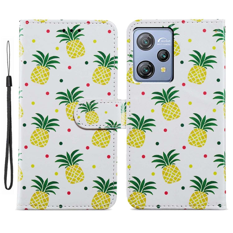 For Blackview A53 Pro Painted Pattern Horizontal Flip Leather Phone Case(Pineapple) - More Brand by PMC Jewellery | Online Shopping South Africa | PMC Jewellery | Buy Now Pay Later Mobicred