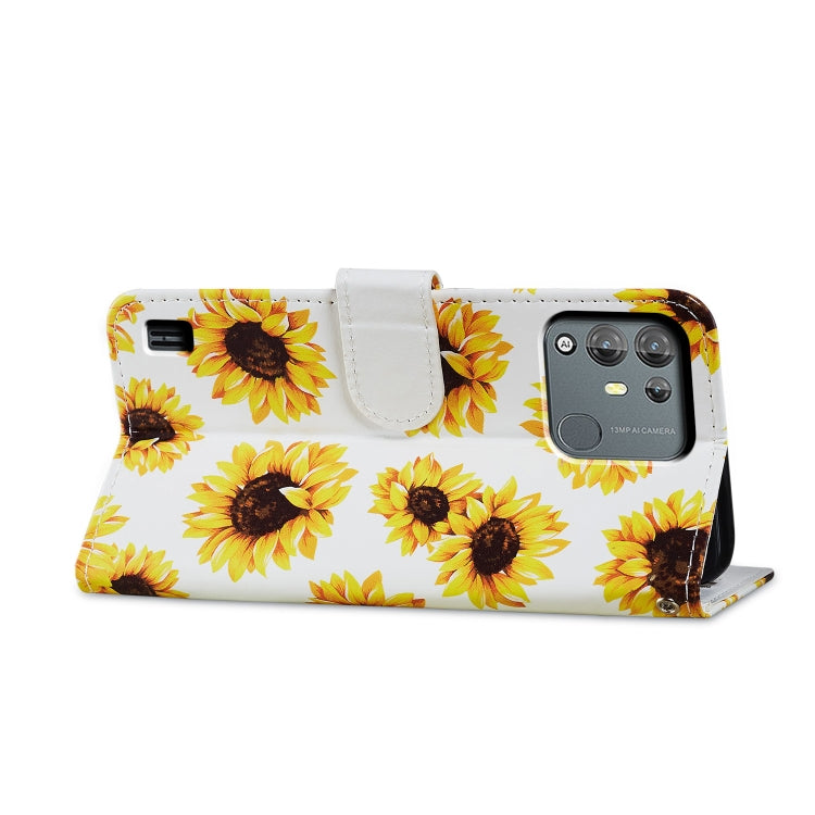 For Blackview A55 Pro Painted Pattern Horizontal Flip Leather Phone Case(Sunflower) - More Brand by PMC TechLife | Online Shopping South Africa | PMC TechLife | Buy Now Pay Later Mobicred