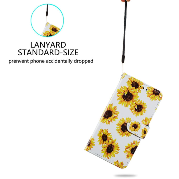 For Blackview A55 Pro Painted Pattern Horizontal Flip Leather Phone Case(Sunflower) - More Brand by PMC Jewellery | Online Shopping South Africa | PMC Jewellery | Buy Now Pay Later Mobicred