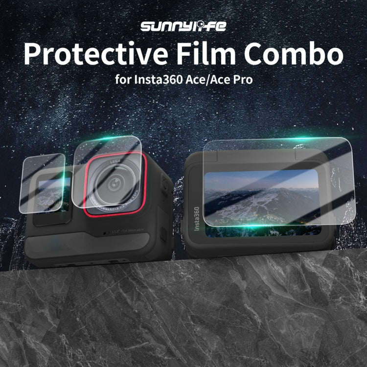 For Insta360 Ace Pro Sunnylife 3 in 1 Rear & Front Screen Lens Explosion proof Film(2 Sets) - Protective Film & Stickers by Sunnylife | Online Shopping South Africa | PMC Jewellery | Buy Now Pay Later Mobicred