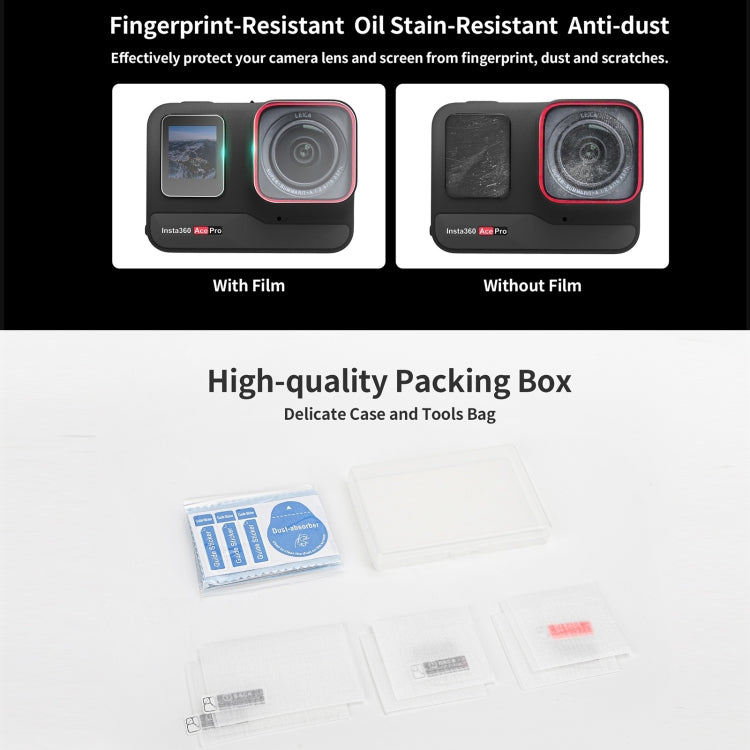 For Insta360 Ace Sunnylife 3 in 1 Rear & Front Screen Lens Explosion proof Film(2 Sets) - Protective Film & Stickers by Sunnylife | Online Shopping South Africa | PMC TechLife | Buy Now Pay Later Mobicred