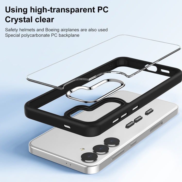 For Samsung Galaxy S25+ 5G Anti-fingerprint Highly Transparent PC Phone Case(Blue) - Galaxy S25+ 5G Cases by PMC Jewellery | Online Shopping South Africa | PMC Jewellery | Buy Now Pay Later Mobicred