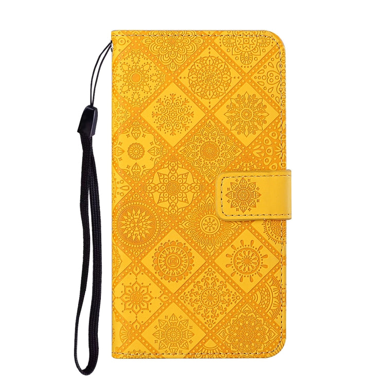 For Google Pixel 9 Pro XL Ethnic Style Embossed Pattern Leather Phone Case(Yellow) - Google Cases by PMC Jewellery | Online Shopping South Africa | PMC Jewellery | Buy Now Pay Later Mobicred