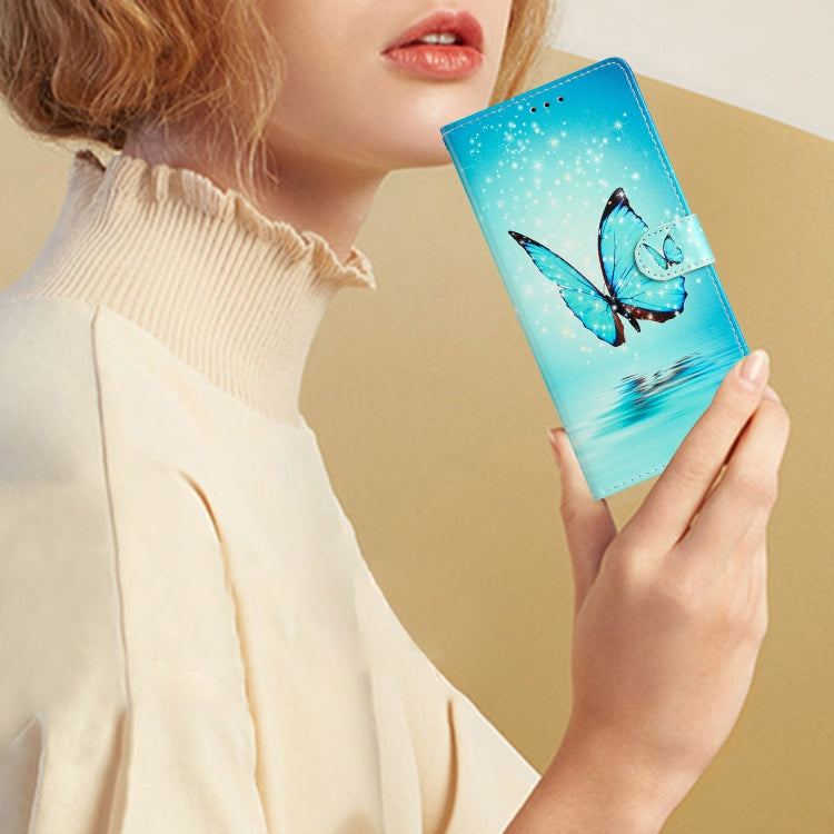 For Blackview A53 Pro Colored Drawing Leather Phone Case(Blue Butterfly) - More Brand by PMC TechLife | Online Shopping South Africa | PMC TechLife