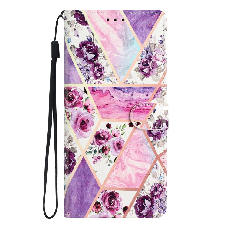 For Blackview A53 Pro Colored Drawing Leather Phone Case(Purple Marble) - More Brand by PMC TechLife | Online Shopping South Africa | PMC TechLife | Buy Now Pay Later Mobicred