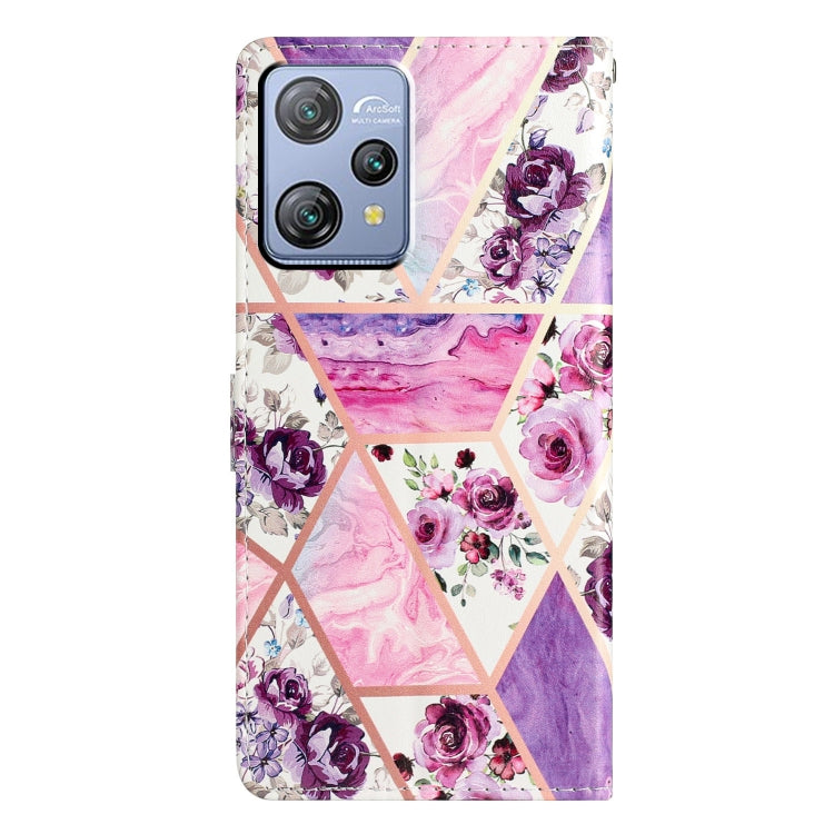 For Blackview A53 Pro Colored Drawing Leather Phone Case(Purple Marble) - More Brand by PMC TechLife | Online Shopping South Africa | PMC TechLife | Buy Now Pay Later Mobicred