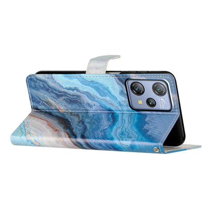 For Blackview A53 Pro Colored Drawing Leather Phone Case(Blue Marble) - More Brand by PMC Jewellery | Online Shopping South Africa | PMC Jewellery | Buy Now Pay Later Mobicred