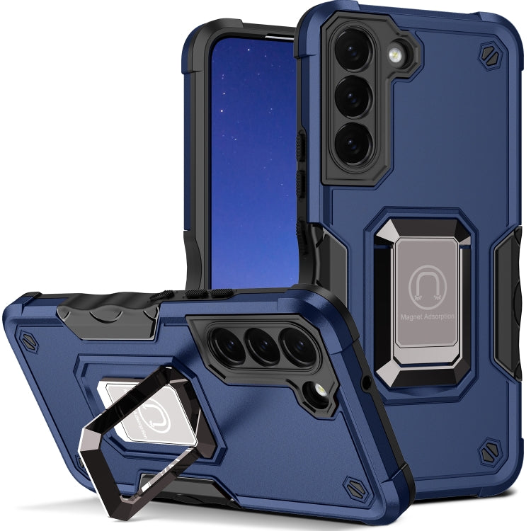 For Samsung Galaxy S24+ 5G Non-slip Shockproof Armor Phone Case with Ring Holder(Blue) - Galaxy S24+ 5G Cases by PMC Jewellery | Online Shopping South Africa | PMC Jewellery