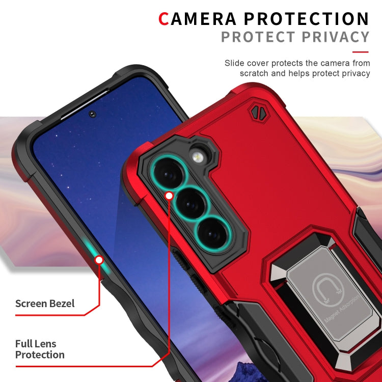 For Samsung Galaxy S24+ 5G Non-slip Shockproof Armor Phone Case with Ring Holder(Blue) - Galaxy S24+ 5G Cases by PMC Jewellery | Online Shopping South Africa | PMC Jewellery