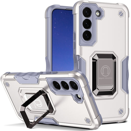 For Samsung Galaxy S24 5G Non-slip Shockproof Armor Phone Case with Ring Holder(White) - Galaxy S24 5G Cases by PMC Jewellery | Online Shopping South Africa | PMC Jewellery