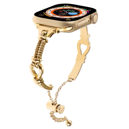 For Apple Watch Series 6 40mm Twist Metal Bracelet Chain Watch Band(Gold) - Watch Bands by PMC Jewellery | Online Shopping South Africa | PMC Jewellery