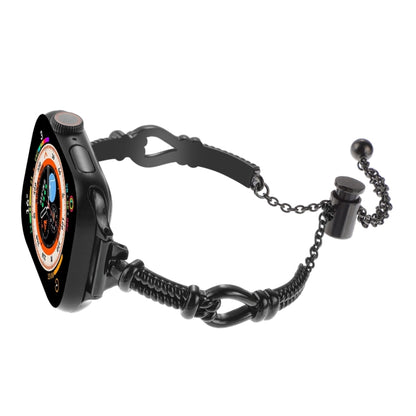 For Apple Watch Series 2 38mm Twist Metal Bracelet Chain Watch Band(Black) - Watch Bands by PMC Jewellery | Online Shopping South Africa | PMC Jewellery