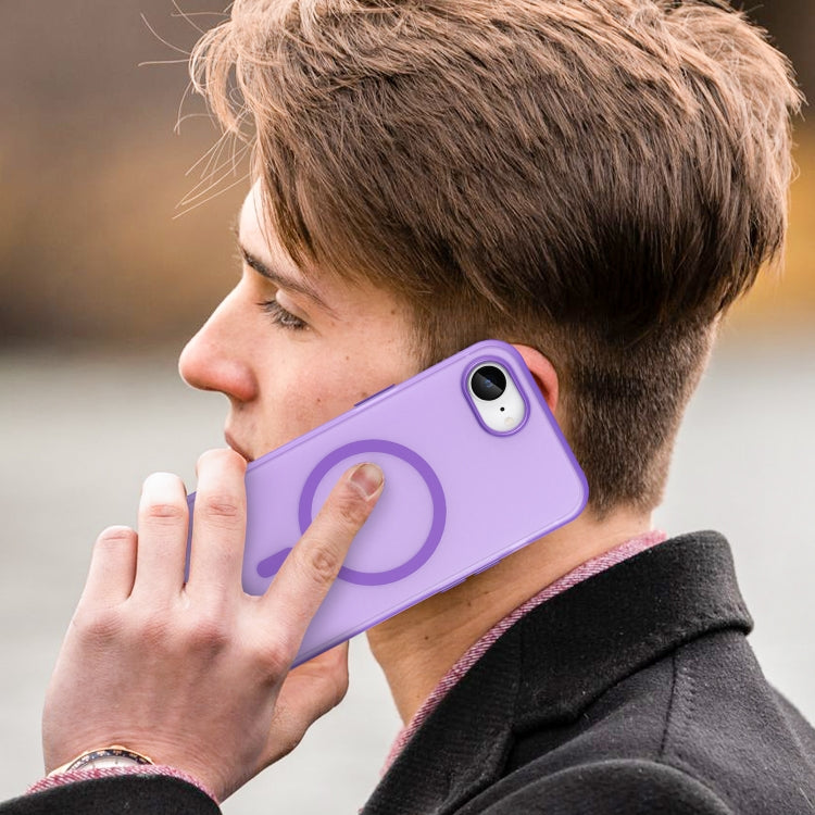 For iPhone 16e MagSafe Frosted Translucent TPU + PC Full Coverage Phone Case(Dark Purple) - free shipping - PMC TechLife - Order now!