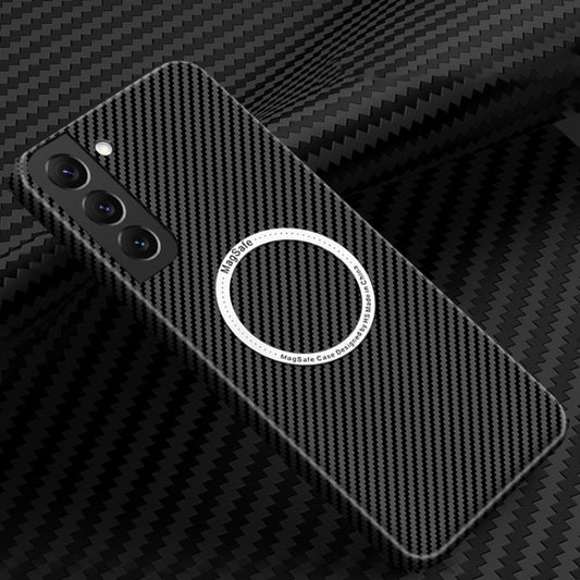 For Samsung Galaxy S25+ 5G Carbon Fiber Texture MagSafe Magnetic Phone Case(Black) - Galaxy S25+ 5G Cases by PMC Jewellery | Online Shopping South Africa | PMC Jewellery | Buy Now Pay Later Mobicred