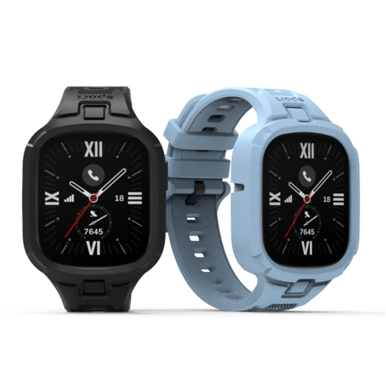 For Honor Watch 4 Solid Color Integrated TPU Watch Band(Black) - Watch Bands by PMC TechLife | Online Shopping South Africa | PMC TechLife