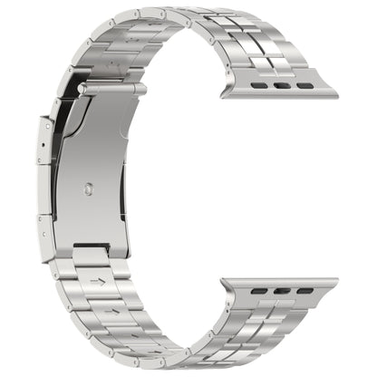 For Apple Watch Series 4 44mm Tortoise Buckle Titanium Steel Watch Band(Silver) - Watch Bands by PMC Jewellery | Online Shopping South Africa | PMC Jewellery