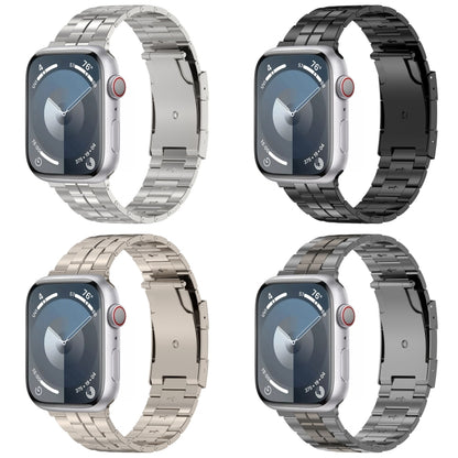 For Apple Watch SE 2022 44mm Tortoise Buckle Titanium Steel Watch Band(Silver) - Watch Bands by PMC Jewellery | Online Shopping South Africa | PMC Jewellery