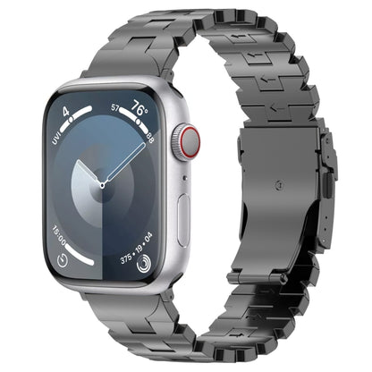 For Apple Watch Series 8 41mm Butterfly Type Titanium Steel Watch Band(Grey) - Watch Bands by PMC Jewellery | Online Shopping South Africa | PMC Jewellery