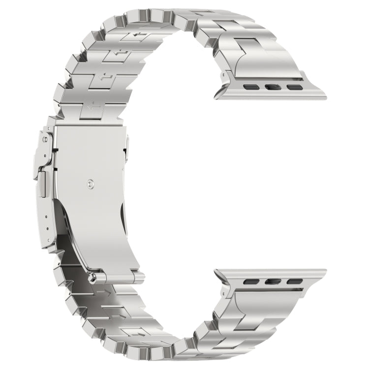 For Apple Watch Series 2 38mm Butterfly Type Titanium Steel Watch Band(Silver) - Watch Bands by PMC Jewellery | Online Shopping South Africa | PMC Jewellery