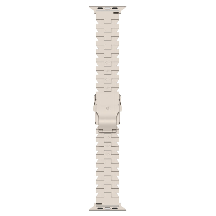 For Apple Watch SE 2022 44mm Butterfly Type Titanium Steel Watch Band(Titanium) - Watch Bands by PMC Jewellery | Online Shopping South Africa | PMC Jewellery