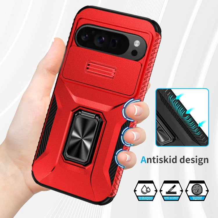 For Google Pixel 9 Pro XL Sliding Camshield Holder Phone Case(Red) - Google Cases by PMC Jewellery | Online Shopping South Africa | PMC Jewellery | Buy Now Pay Later Mobicred