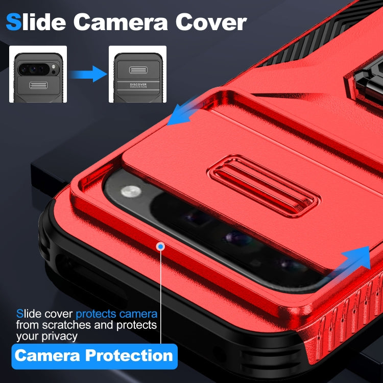 For Google Pixel 9 Pro XL Sliding Camshield Holder Phone Case(Red) - Google Cases by PMC Jewellery | Online Shopping South Africa | PMC Jewellery | Buy Now Pay Later Mobicred