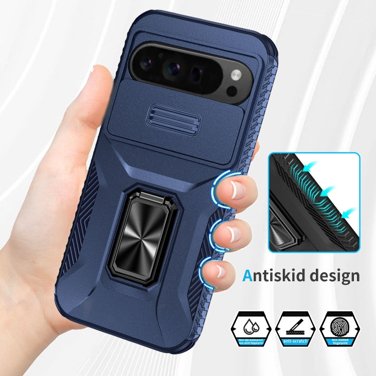 For Google Pixel 9 Pro XL Sliding Camshield Holder Phone Case(Blue) - Google Cases by PMC Jewellery | Online Shopping South Africa | PMC Jewellery | Buy Now Pay Later Mobicred