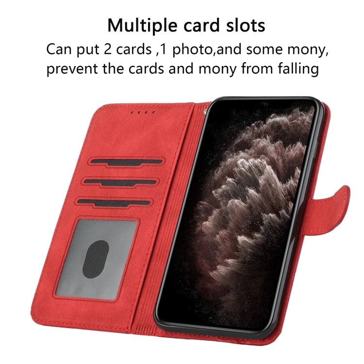 For Google Pixel 9 Pro Cubic Skin Feel Flip Leather Phone Case(Red) - Google Cases by PMC Jewellery | Online Shopping South Africa | PMC Jewellery | Buy Now Pay Later Mobicred