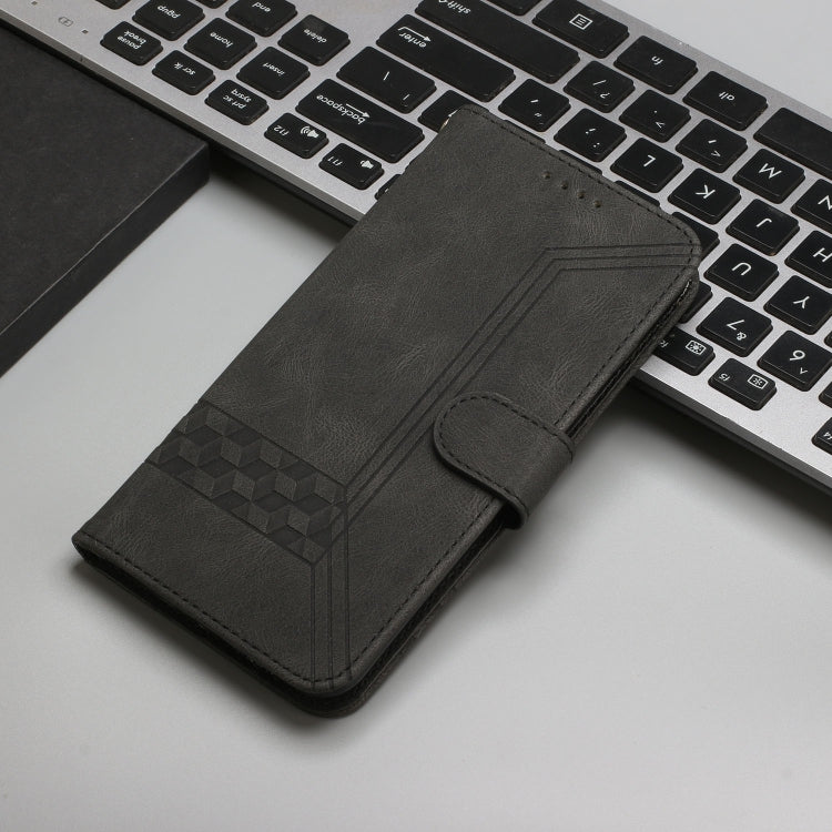 For Google Pixel 9 Pro Cubic Skin Feel Flip Leather Phone Case(Black) - Google Cases by PMC TechLife | Online Shopping South Africa | PMC TechLife | Buy Now Pay Later Mobicred