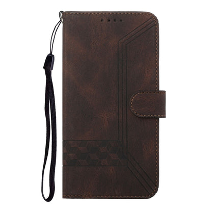 For Google Pixel 9 Pro Cubic Skin Feel Flip Leather Phone Case(Brown) - Google Cases by PMC Jewellery | Online Shopping South Africa | PMC Jewellery | Buy Now Pay Later Mobicred