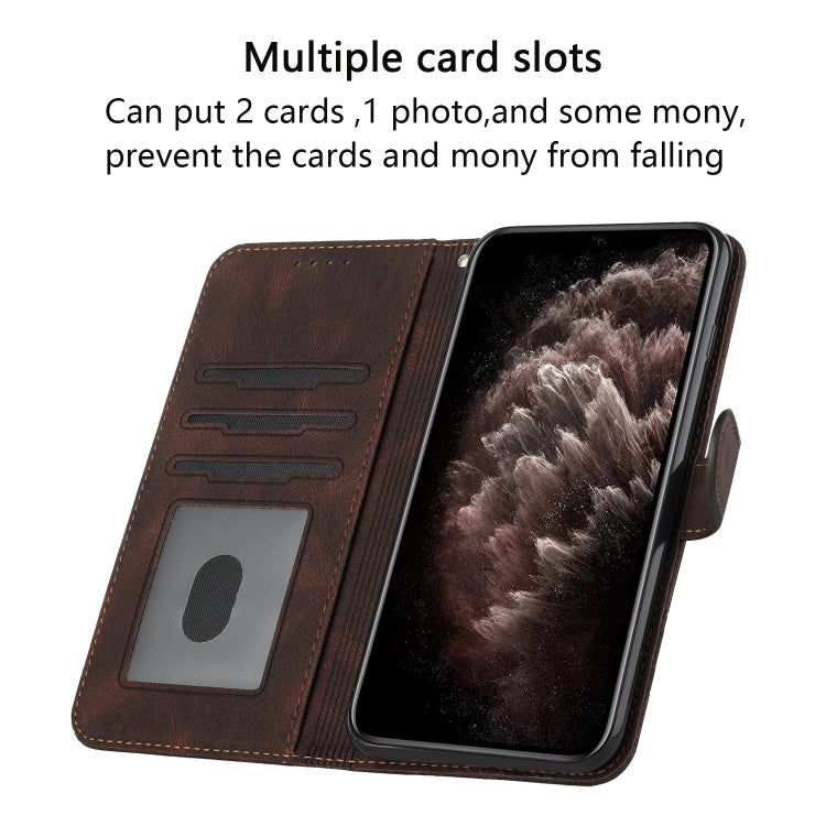 For Google Pixel 9 Pro Cubic Skin Feel Flip Leather Phone Case(Brown) - Google Cases by PMC Jewellery | Online Shopping South Africa | PMC Jewellery | Buy Now Pay Later Mobicred