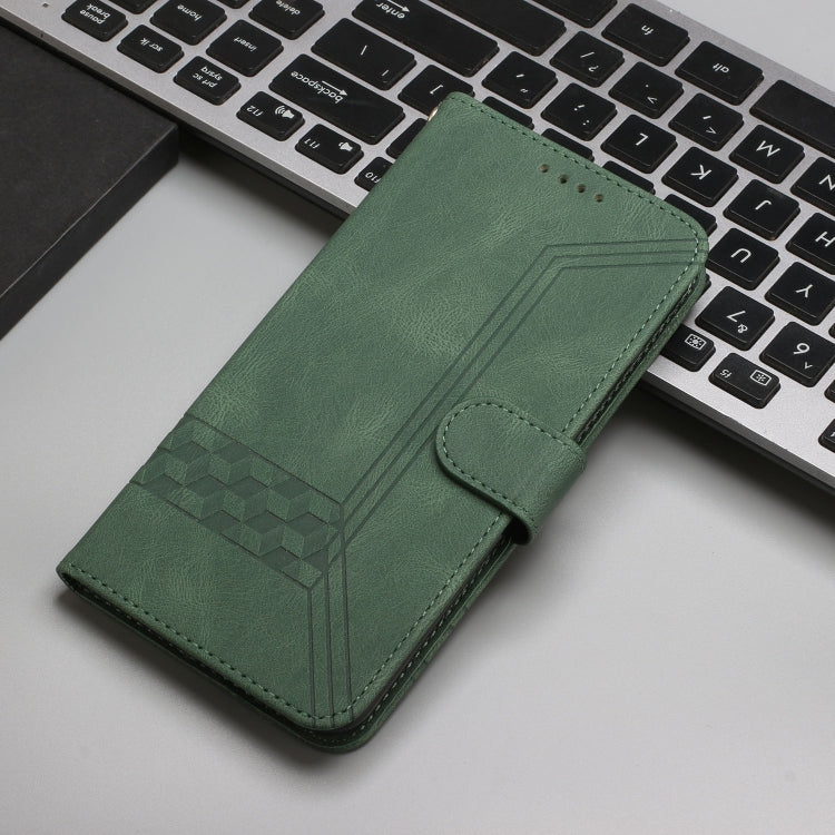 For Google Pixel 9 Cubic Skin Feel Flip Leather Phone Case(Green) - free shipping - PMC TechLife - Order now!