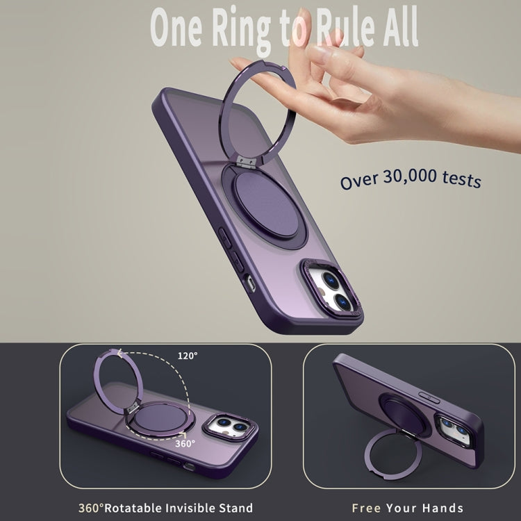 For iPhone 11 360-degree Rotating MagSafe Magnetic Holder Phone Case(Purple) - iPhone 11 Cases by PMC Jewellery | Online Shopping South Africa | PMC Jewellery