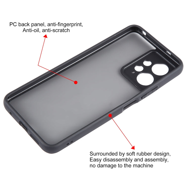 For Xiaomi Redmi Note 12 4G Fine Pore Matte Black TPU + PC Phone Case - Xiaomi Cases by PMC TechLife | Online Shopping South Africa | PMC TechLife | Buy Now Pay Later Mobicred