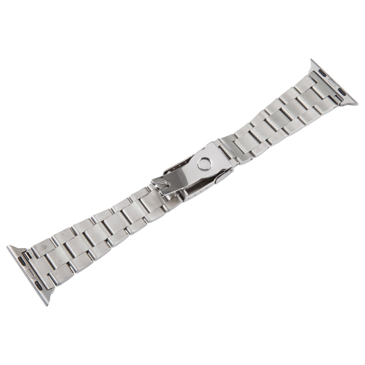 For Apple Watch Series 9 41mm Three-Bead Stainless Steel Watch Band(Silver) - free shipping - PMC TechLife - Order now!