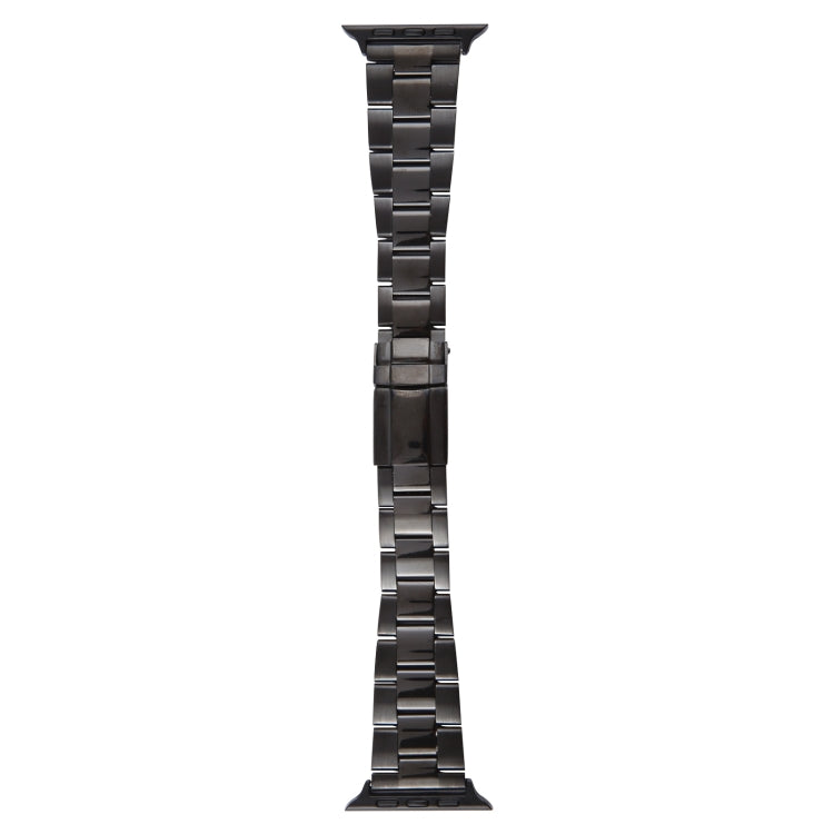 For Apple Watch 42mm Three-Bead Stainless Steel Watch Band(Black) - free shipping - PMC TechLife - Order now!