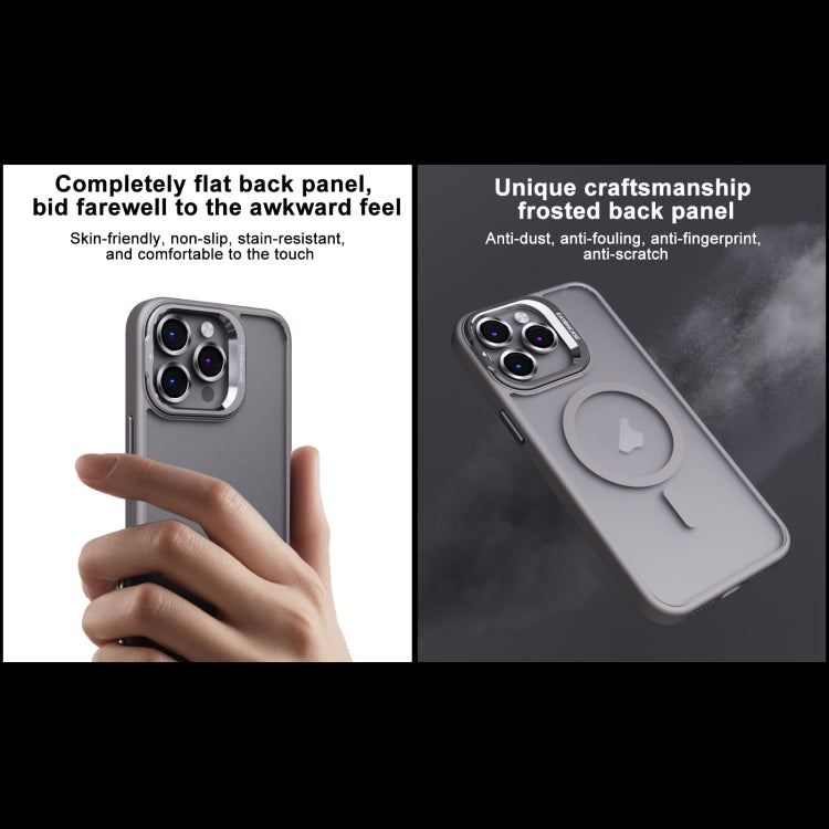 For iPhone 14 Pro Invisible Lens Holder PC + TPU Frosted MagSafe Phone Case(Green) - iPhone 14 Pro Cases by PMC TechLife | Online Shopping South Africa | PMC TechLife