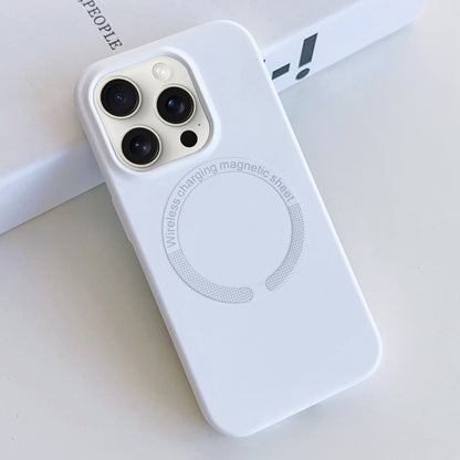 For iPhone 15 Pro MagSafe Magnetic Liquid Silicone Phone Case(White) - iPhone 15 Pro Cases by PMC Jewellery | Online Shopping South Africa | PMC Jewellery