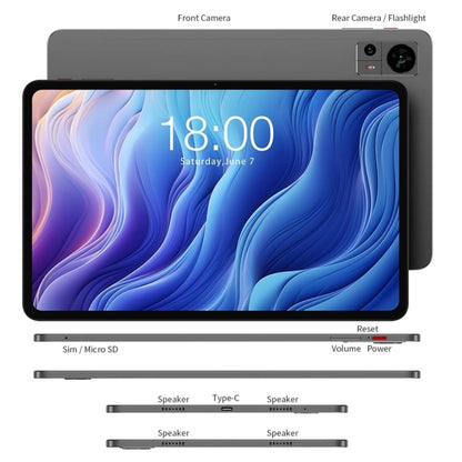 Teclast T60 4G LTE Tablet PC 12 inch, 8GB+256GB,  Android 13 Unisoc T616 Octa Core, Support Dual SIM - TECLAST by TECLAST | Online Shopping South Africa | PMC Jewellery