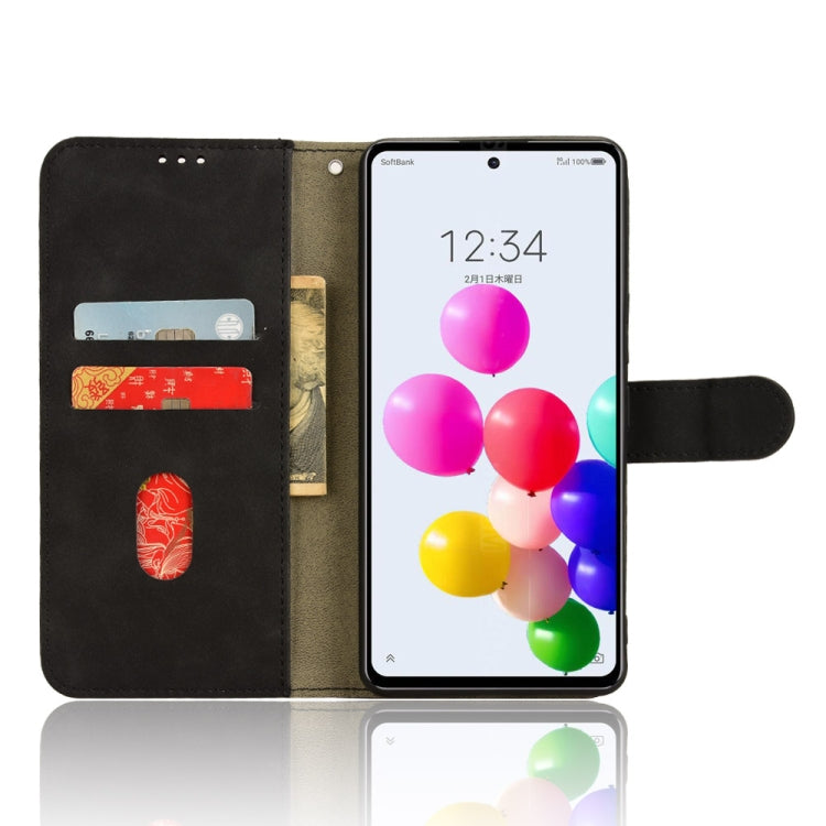 For ZTE Anshin Family Skin Feel Magnetic Flip Leather Phone Case(Black) - ZTE Cases by PMC Jewellery | Online Shopping South Africa | PMC Jewellery | Buy Now Pay Later Mobicred