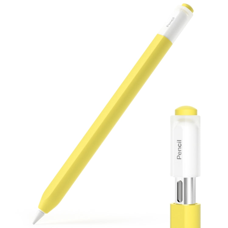 For Apple Pencil (USB-C) Transparent Jelly Stylus Protective Cover(Yellow) - Pencil Accessories by PMC Jewellery | Online Shopping South Africa | PMC Jewellery | Buy Now Pay Later Mobicred